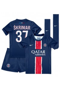 Paris Saint-Germain Milan Skriniar #37 Babytruitje Thuis tenue Kind 2024-25 Korte Mouw (+ Korte broeken)